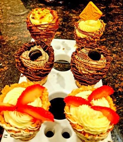 Stuffed Cheesecake/Cream Cheese filled Waffle Cones